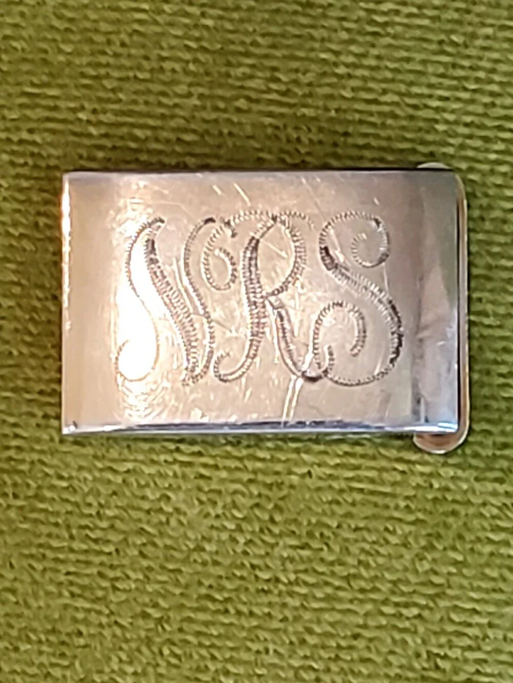 Vintage MACO 1/20 12K Gold Filled Engraved Belt Buckle, 1.75